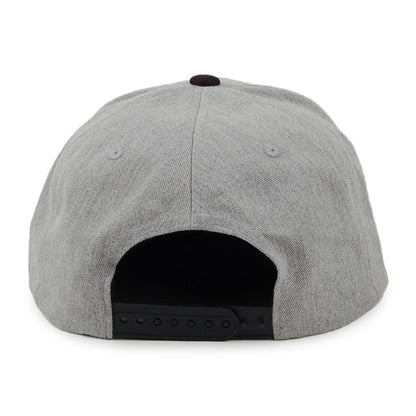 Brixton Hats Gate III Medium Profile Snapback Cap - Grey-Black