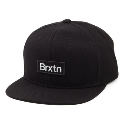 Brixton Hats Gate III Medium Profile Snapback Cap - Black