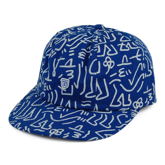 Brixton Hats B-Shield III Lucas Beaufort Strapback Cap - Blue-White