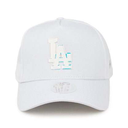 New Era Womens L.A. Dodgers A-Frame Baseball Cap - MLB Iridescent Logo - White