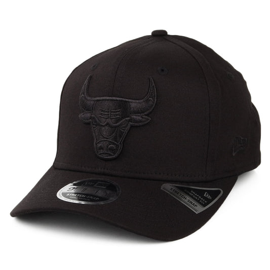 New Era 9FIFTY Chicago Bulls Snapback Cap - NBA Tonal Stretch Snap - Black
