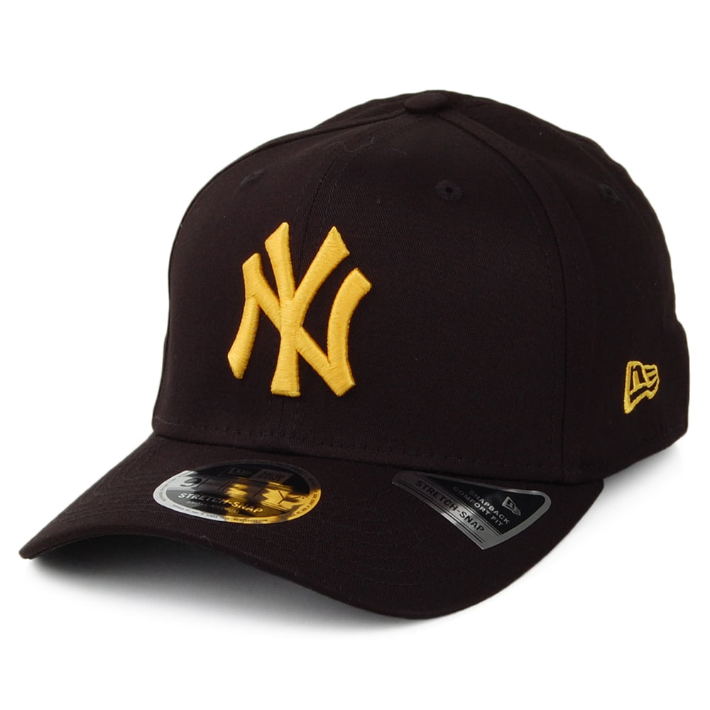New Era 9FIFTY New York Yankees Snapback Cap - MLB League Essential Stretch Snap - Black-Yellow