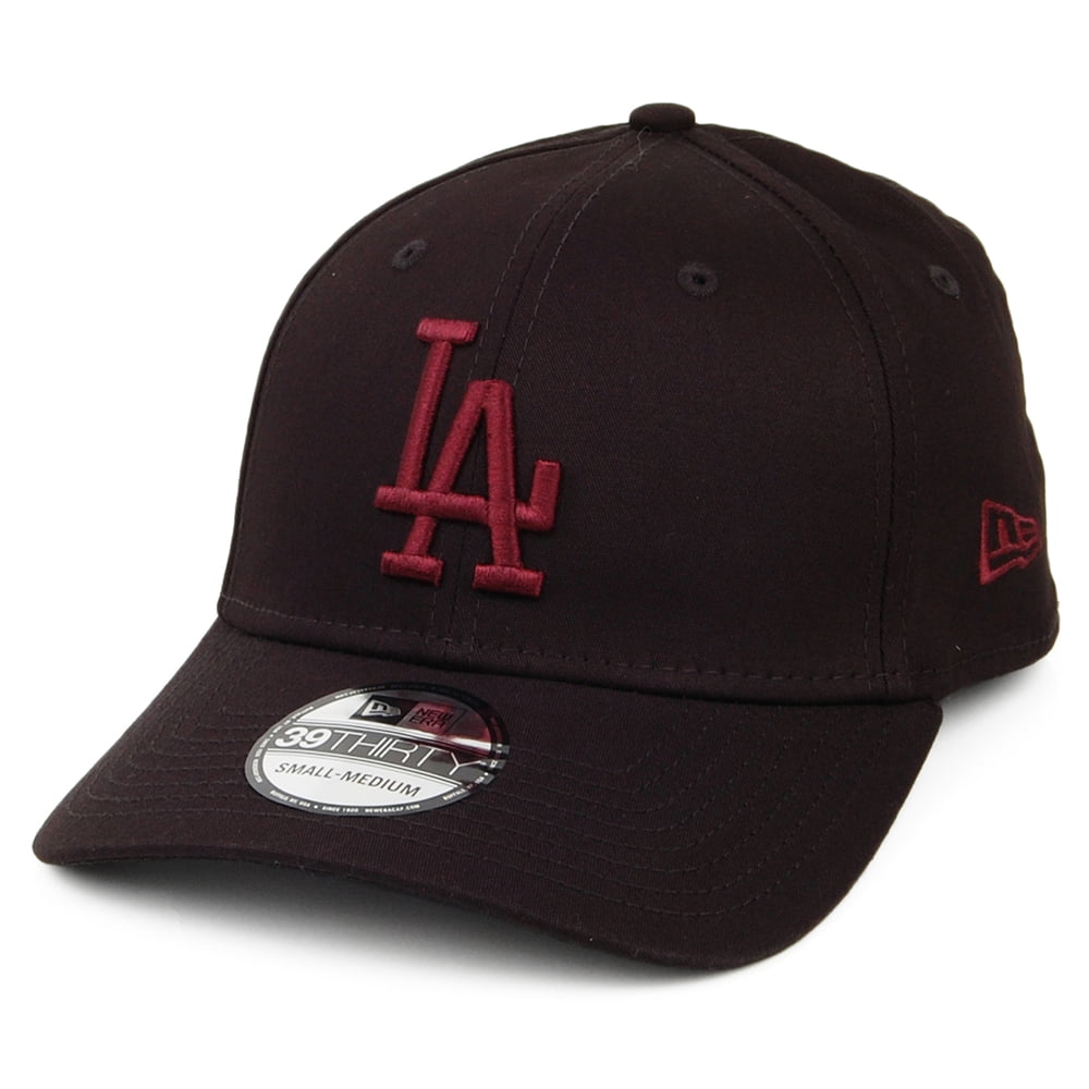 New Era 39THIRTY L.A. Dodgers Baseball Cap - MLB Essential - Black-Red