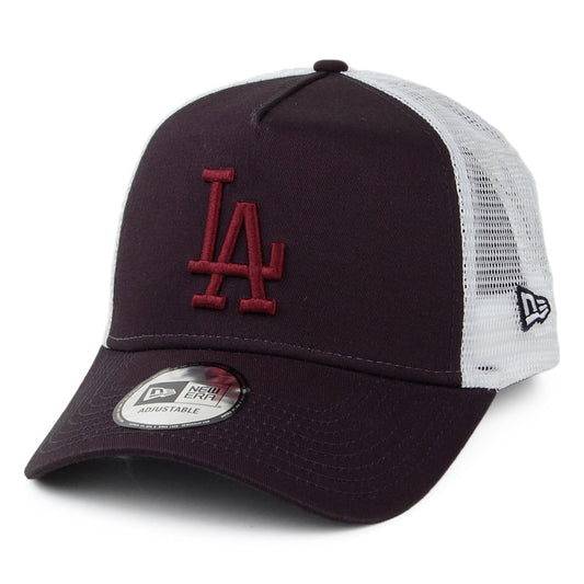 New Era L.A. Dodgers A-Frame Trucker Cap - MLB Essential - Navy-Burgundy