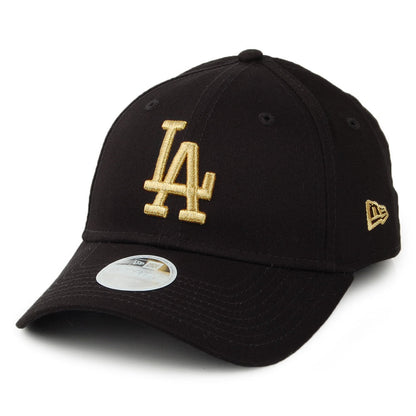 New Era Womens 9FORTY L.A. Dodgers Baseball Cap - MLB Metallic - Black-Gold