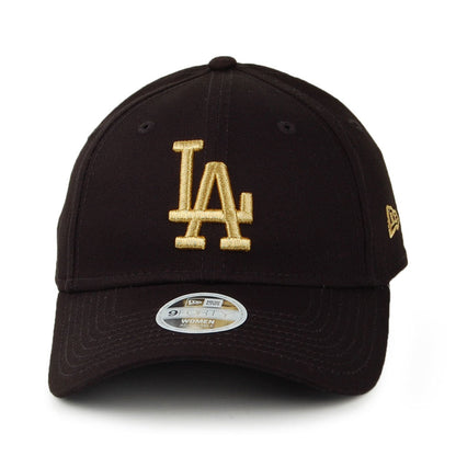 New Era Womens 9FORTY L.A. Dodgers Baseball Cap - MLB Metallic - Black-Gold