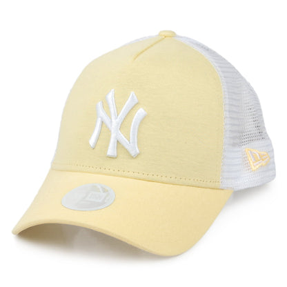 New Era Womens New York Yankees A-Frame Trucker Cap - MLB Jersey Essential - Yellow