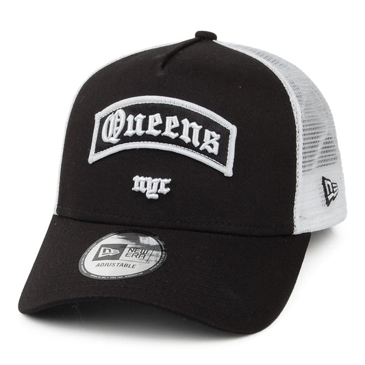 New Era A-Frame Trucker Cap - Borough Queens - Black