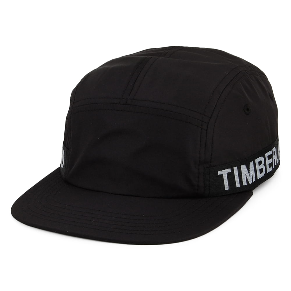 Timberland Hats Jacquard Logo 5 Panel Cap - Black