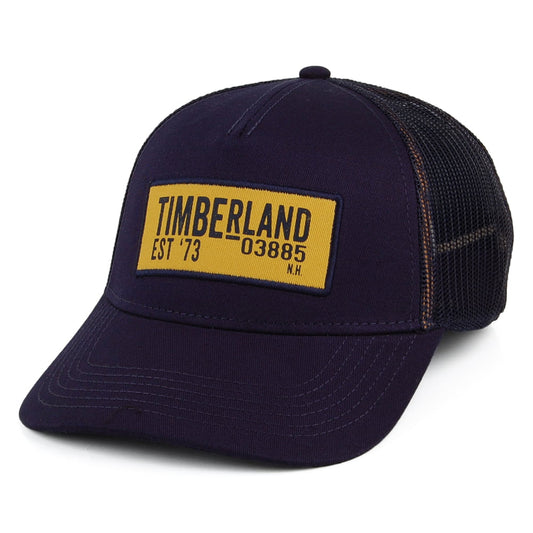 Timberland Hats Printed Logo Patch Trucker Cap - Navy Blue