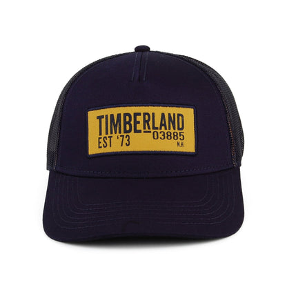 Timberland Hats Printed Logo Patch Trucker Cap - Navy Blue