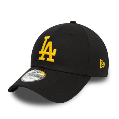 New Era 39THIRTY L.A. Dodgers Baseball Cap - MLB League Essential - Black-Yellow
