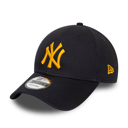 New Era 9FORTY New York Yankees Baseball Cap - MLB League Essential - Navy-Yellow