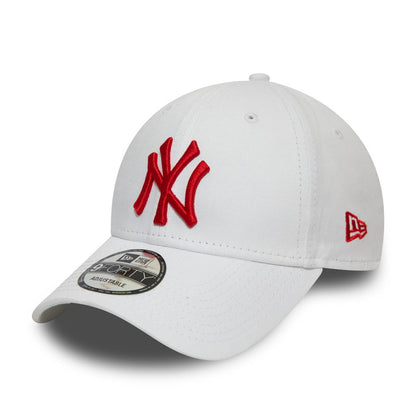 New Era 9FORTY New York Yankees Baseball Cap - MLB League Essential - White-Red
