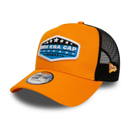 New Era Star Patch Trucker Cap - Orange