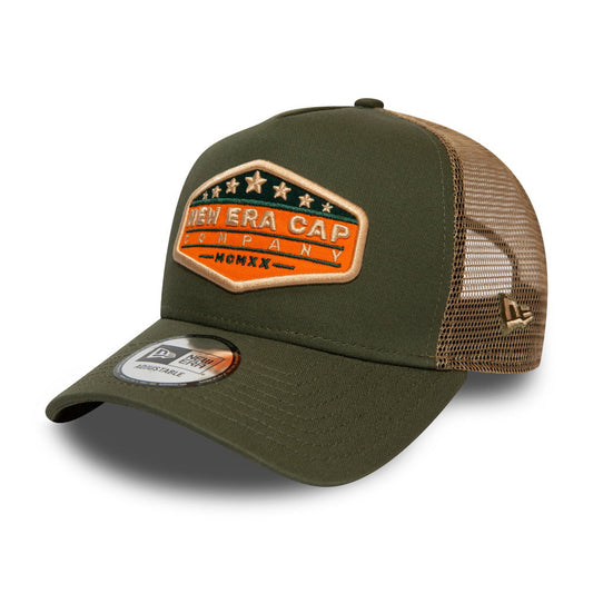 New Era Star Patch Trucker Cap - Olive