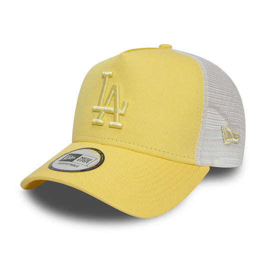 New Era L.A. Dodgers Trucker Cap - MLB League Essential - Light Yellow
