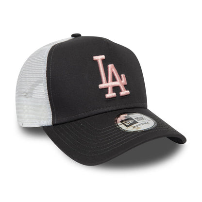 New Era L.A. Dodgers Trucker Cap - MLB League Essential - Grey-Pink