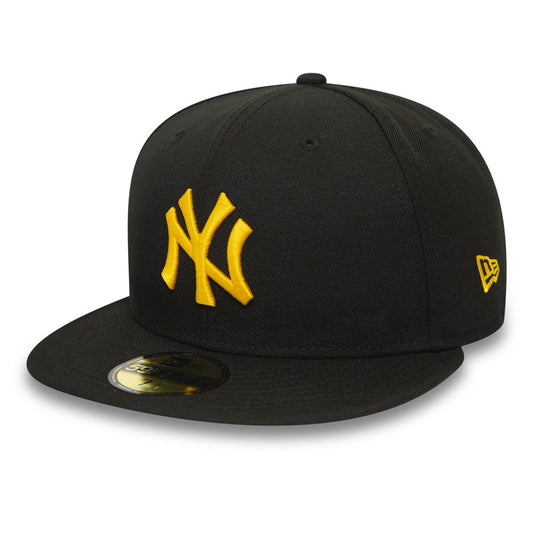 New Era 59FIFTY New York Yankees Baseball Cap - MLB League Essential - Black-Yellow