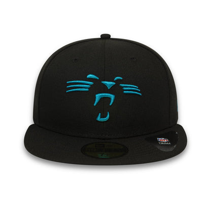 New Era 59FIFTY Carolina Panthers Baseball Cap - NFL Team Tonal Shadow Logo - Black