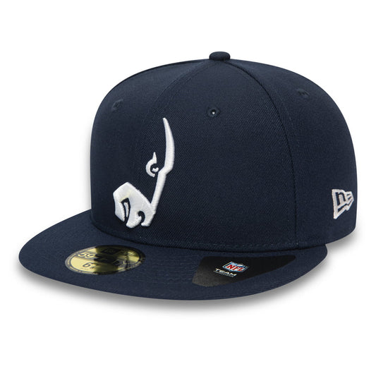 New Era 59FIFTY Los Angeles Rams Baseball Cap - NFL Team Tonal Shadow Logo - Navy Blue