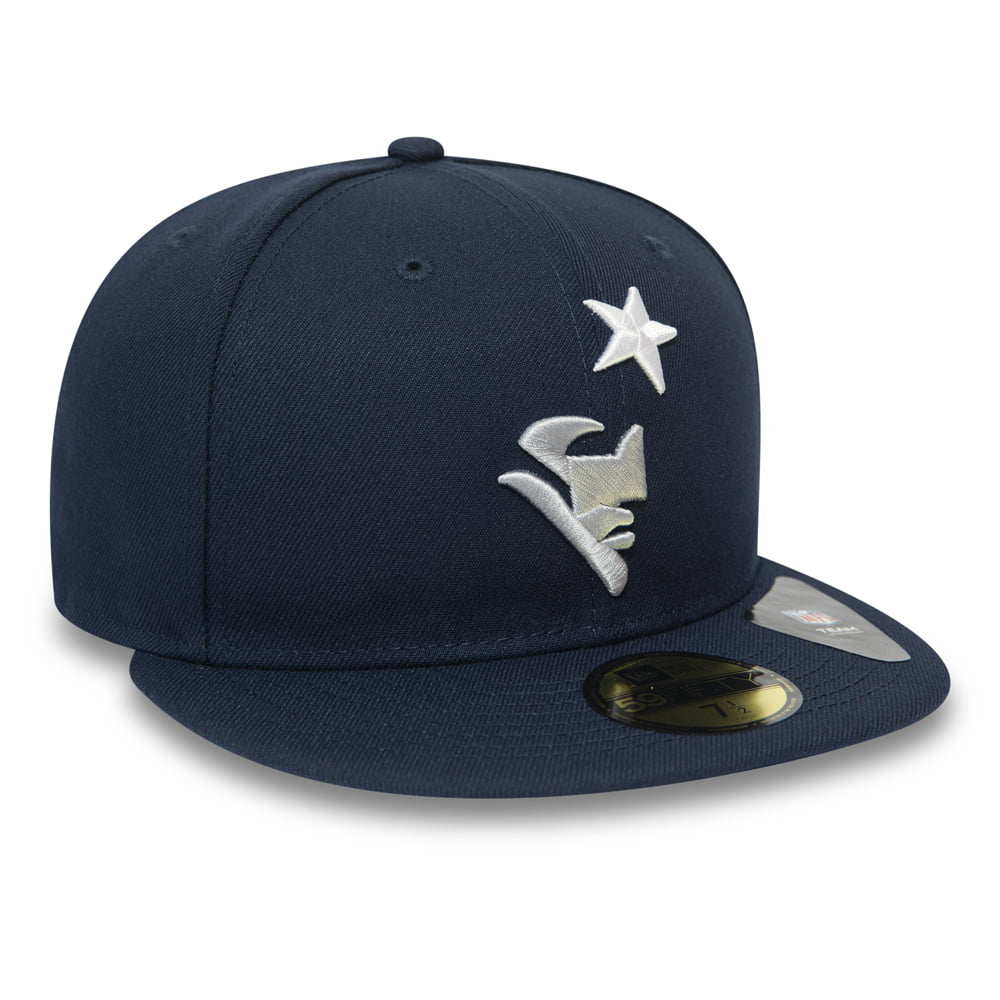 New Era 59FIFTY New England Patriots Baseball Cap - NFL Team Tonal Shadow Logo - Navy Blue