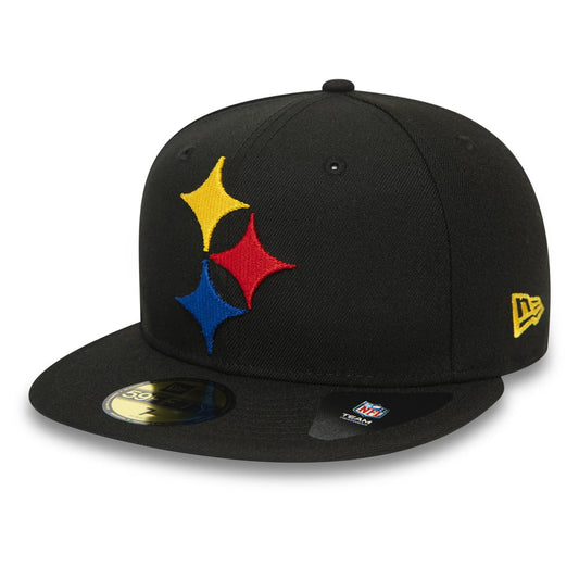 New Era 59FIFTY Pittsburgh Steelers Baseball Cap - NFL Team Tonal Shadow Logo - Black
