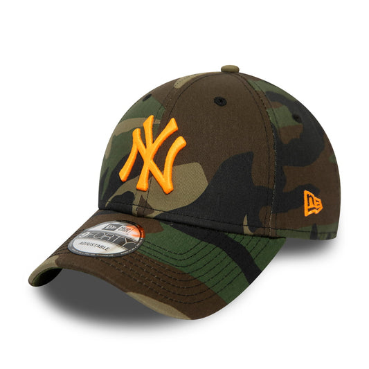 New Era 9FORTY New York Yankees Baseball Cap - MLB Camo Essential - Camouflage-Orange
