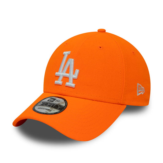 New Era 9FORTY L.A. Dodgers Baseball Cap - MLB League Essential Neon Pack - Neon Orange