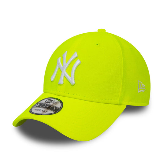 New Era 9FORTY New York Yankees Baseball Cap - MLB League Essential Neon Pack - Neon Yellow