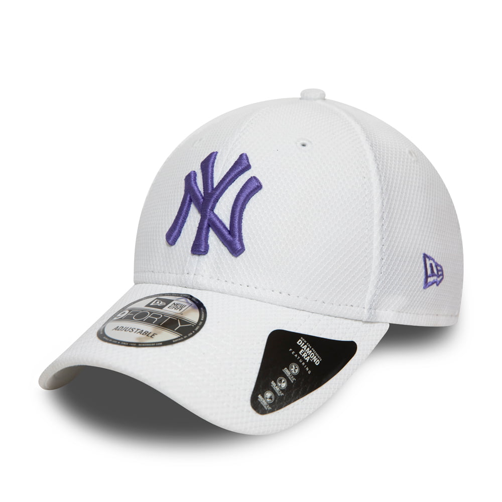 New Era 9FORTY New York Yankees Baseball Cap - Diamond Era - White-Purple