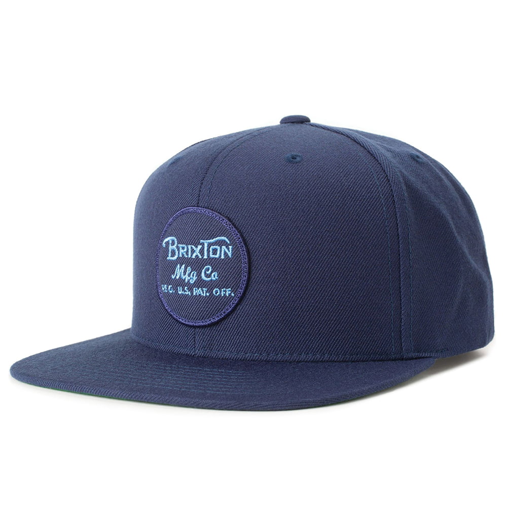 Brixton Hats Wheeler Cotton Snapback Cap - Washed Navy