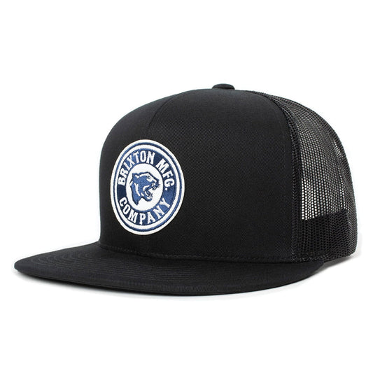 Brixton Hats Forte Medium Profile Trucker Cap - Black-Navy