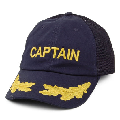 Dorfman Pacific Hats Captain Trucker Cap - Navy Blue