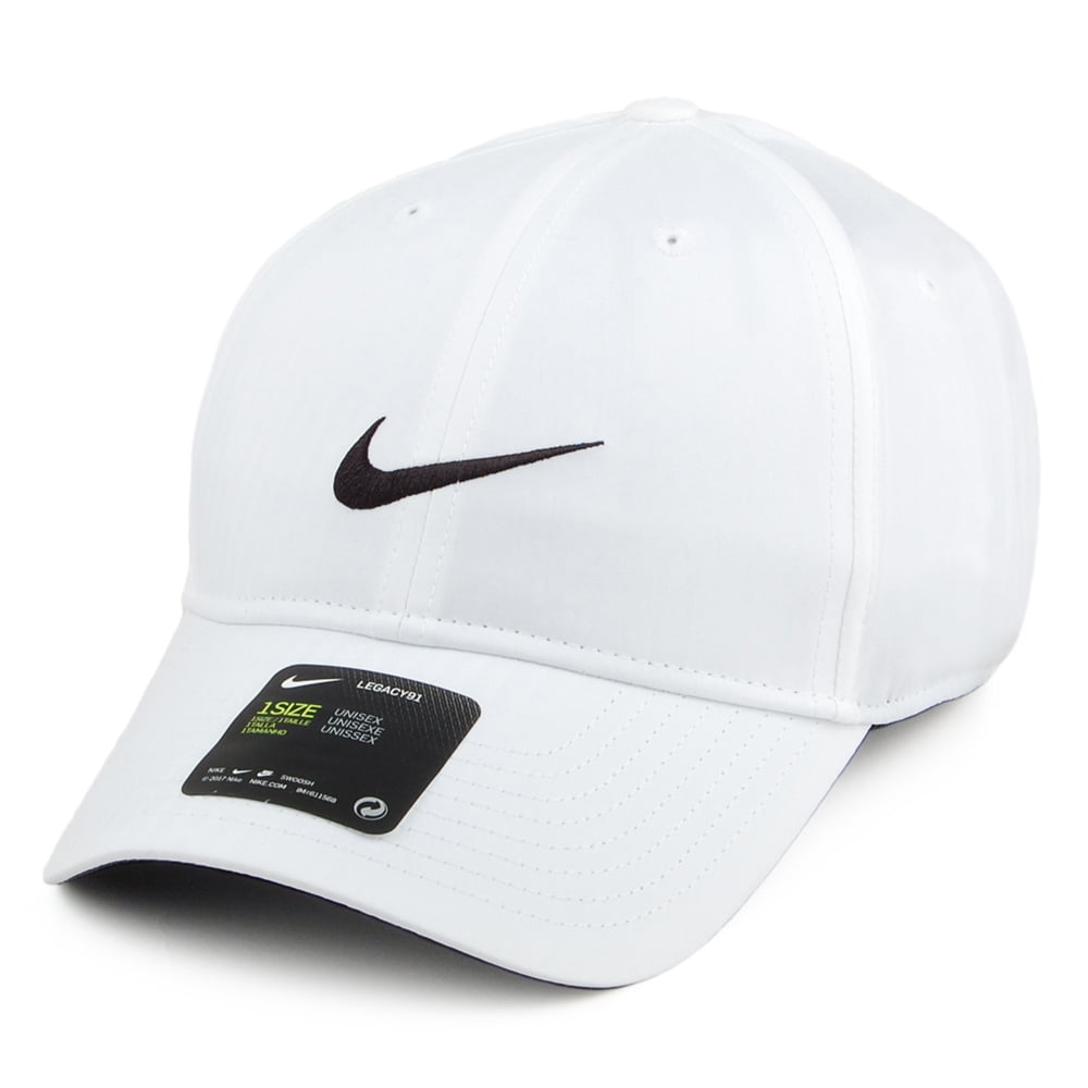 Nike Golf Hats Legacy 91 Tech Tonal Stripes Baseball Cap - White