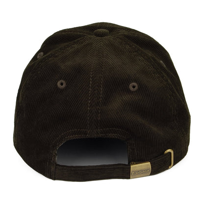 Barbour Hats Nelson Corduroy Sports Baseball Cap - Olive