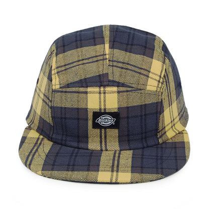 Dickies Hats Hornbeck Checked 5 Panel Cap - Blue-Yellow