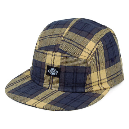 Dickies Hats Hornbeck Checked 5 Panel Cap - Blue-Yellow