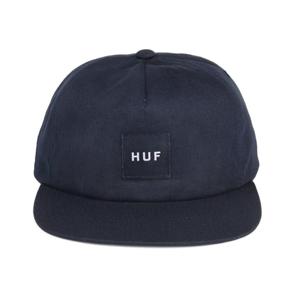 HUF Box Logo Unstructured Snapback Cap - Navy Blue