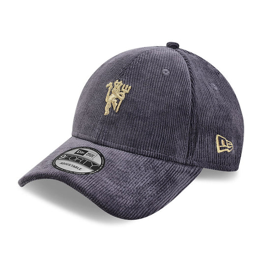 New Era 9FORTY Manchester United Corduroy Baseball Cap - Slate