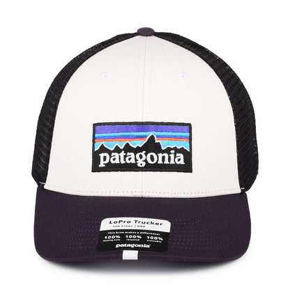 Patagonia Hats P-6 Logo Organic Cotton LoPro Trucker Cap - White-Purple