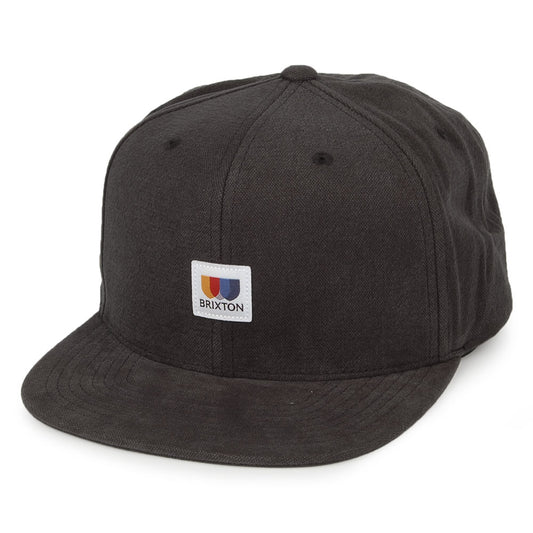 Brixton Hats Alton MP Snapback Cap - Washed Black