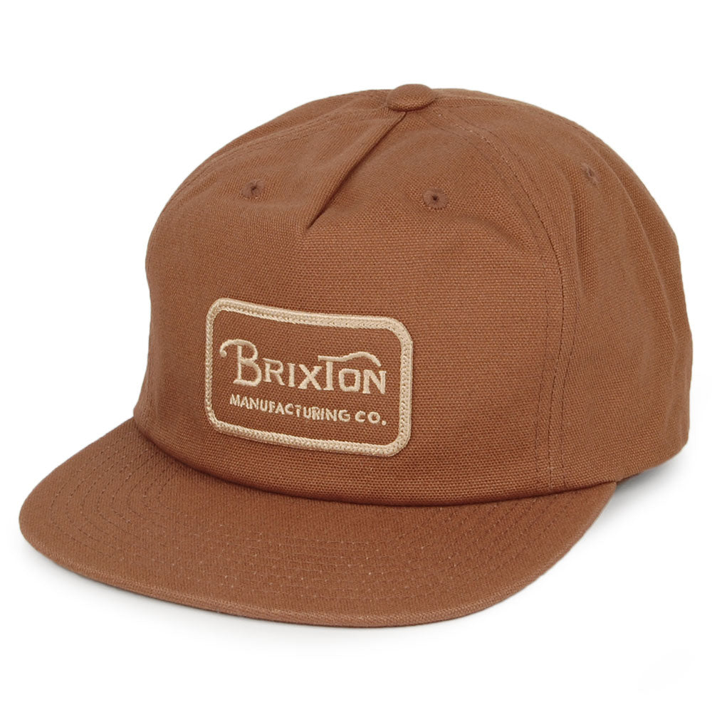 Brixton Hats Grade HP Snapback Cap - Brown