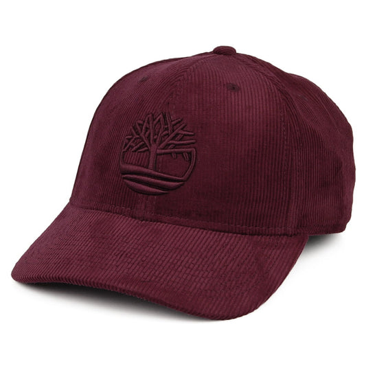 Timberland Hats Corduroy Logo Baseball Cap - Wine