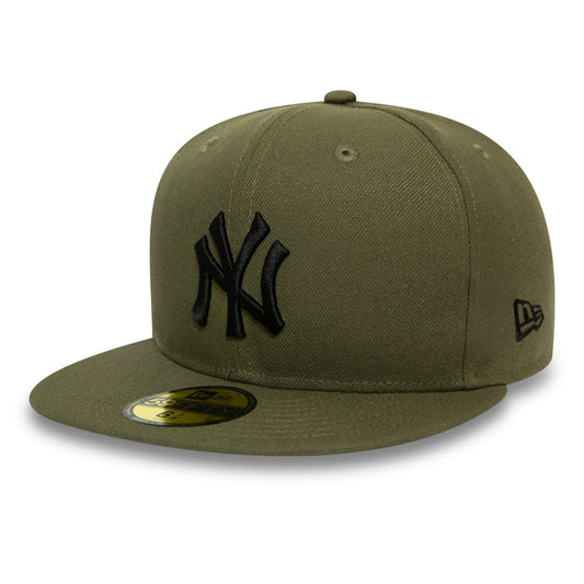 New Era 59FIFTY New York Yankees Baseball Cap - League Essential - Olive-Black