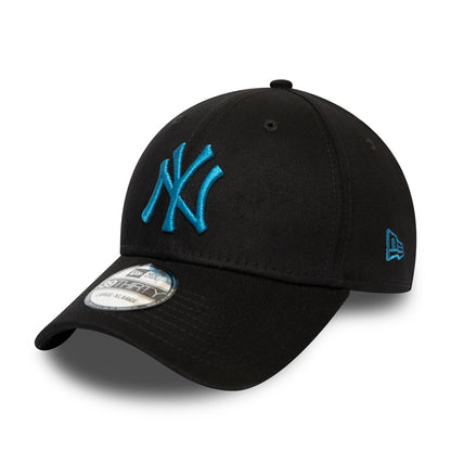 New Era 39THIRTY New York Yankees Baseball Cap - MLB League Essential - Black-Teal