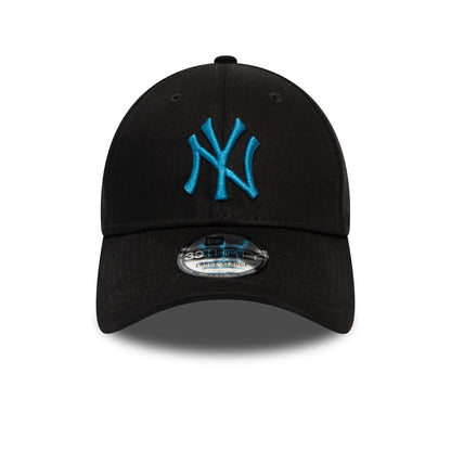 New Era 39THIRTY New York Yankees Baseball Cap - MLB League Essential - Black-Teal
