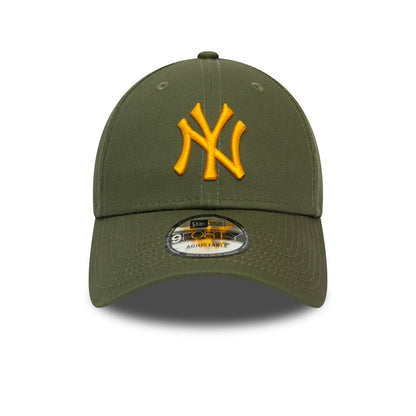 New Era 9FORTY New York Yankees Baseball Cap - MLB League Essential - Olive-Yellow