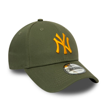 New Era 9FORTY New York Yankees Baseball Cap - MLB League Essential - Olive-Yellow