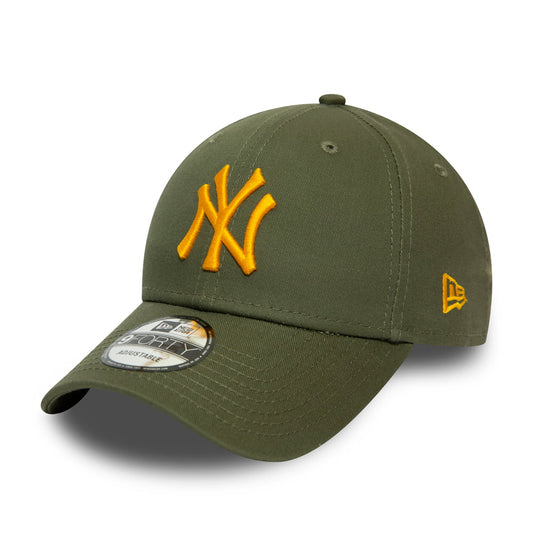 New Era 9FORTY New York Yankees Baseball Cap - MLB League Essential - Olive-Yellow